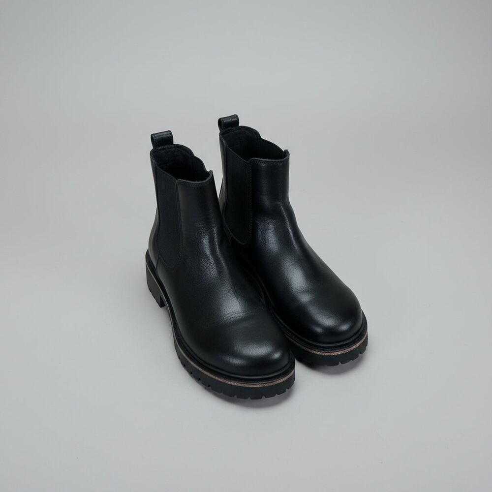 Birkenstock black leather Highwood Chelsea boots, size 37N, LIKE NEW!